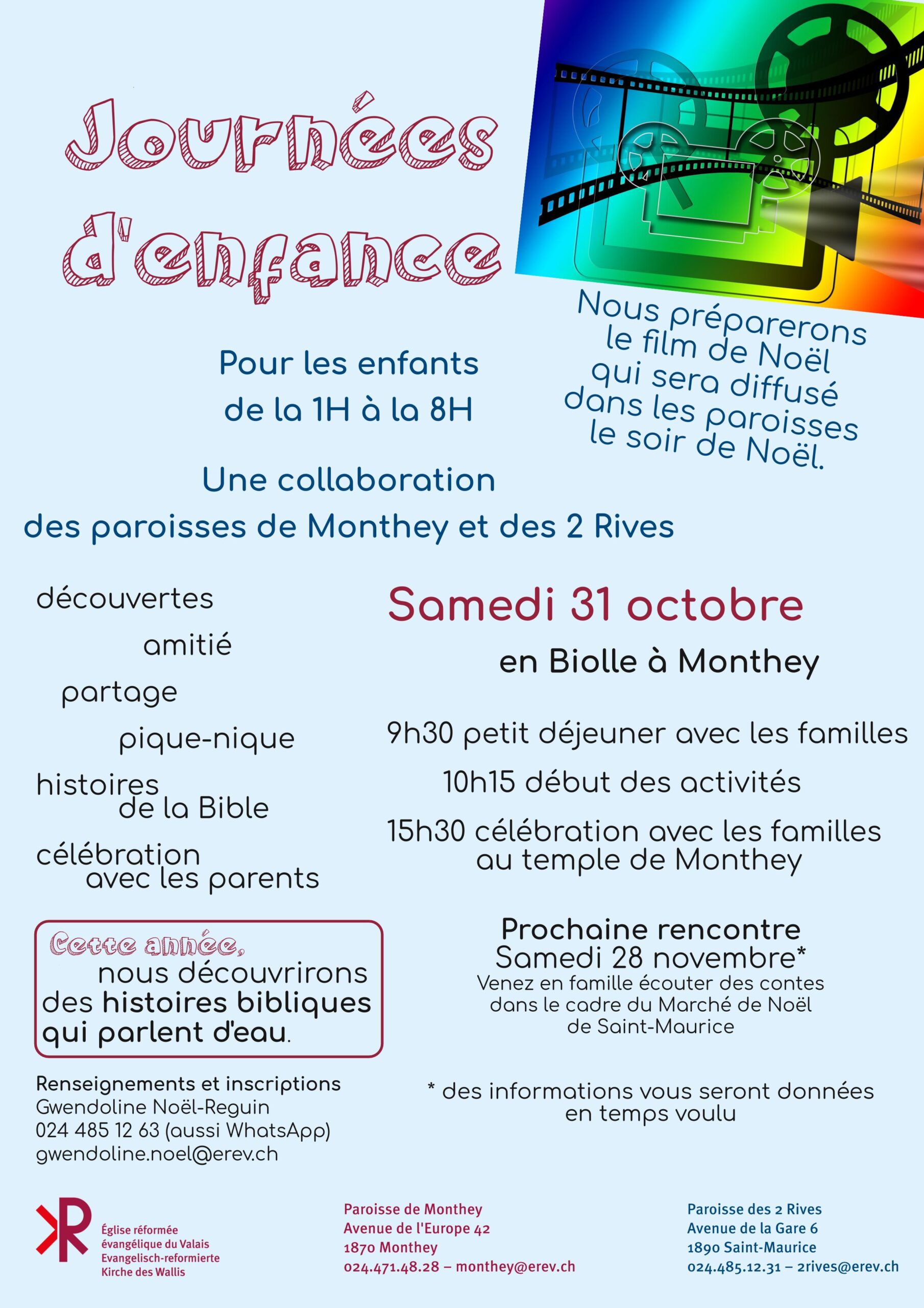 Journée d'enfance_31 octobre 2026_Monthey Etude biblique Monthey 10 septembre 2026